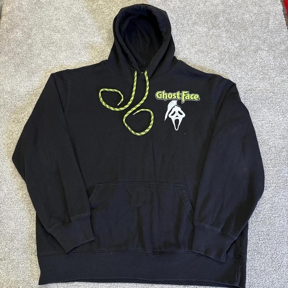 Ghostface Black Horror Graphic Hoodie Men's XL